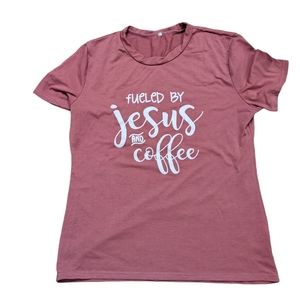 Dark pink. Jesus tee